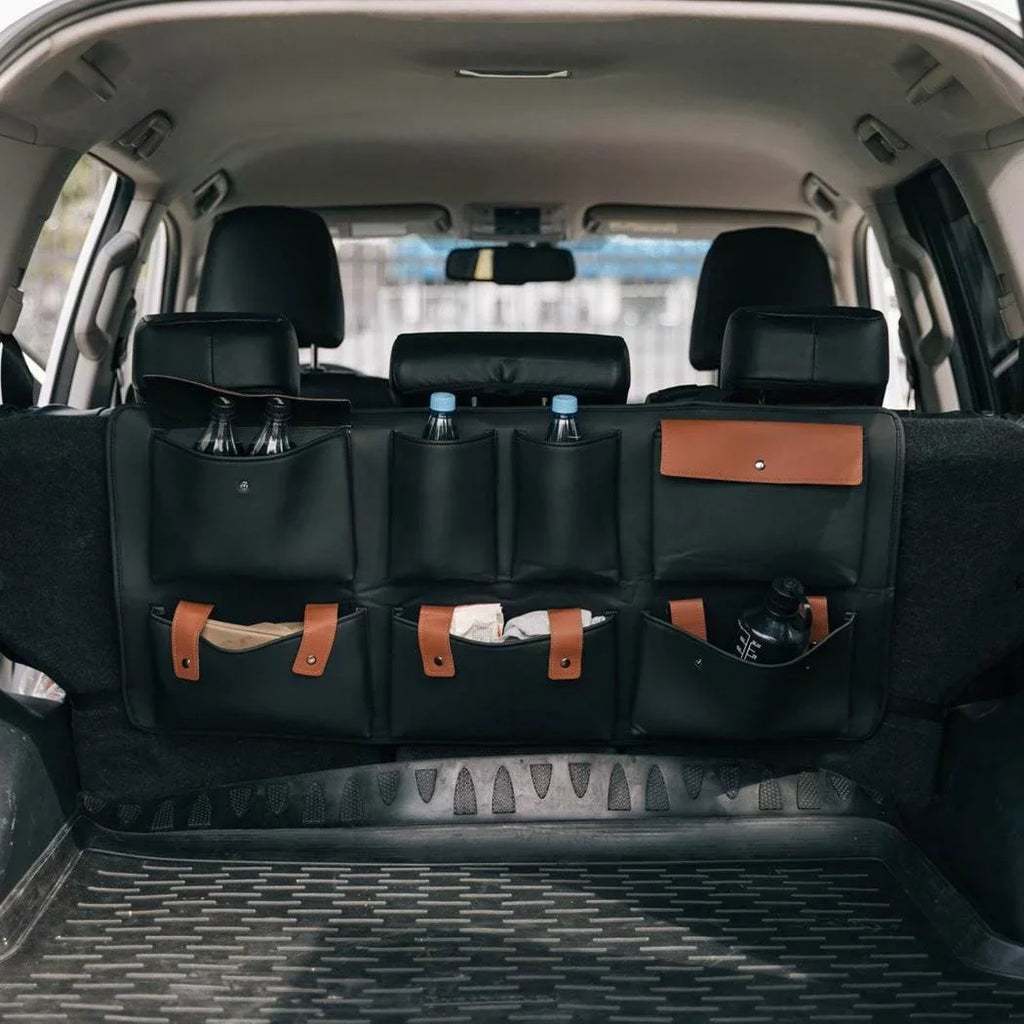 Hanging Car SizeUV Trunk Organizer Black Brown Eco Leather Owleys Sizetorage Accessories With Pockets Waterproof
