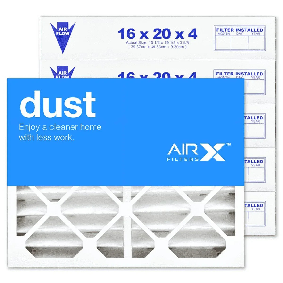 AIRx Filters 16x20x4 MERV 8 HVAC AC Furnace Air Filter Replacement for Ivory Rodgers FR1000M-108 FR1000M-111, Dust 6-Pack, Made in the USizeA