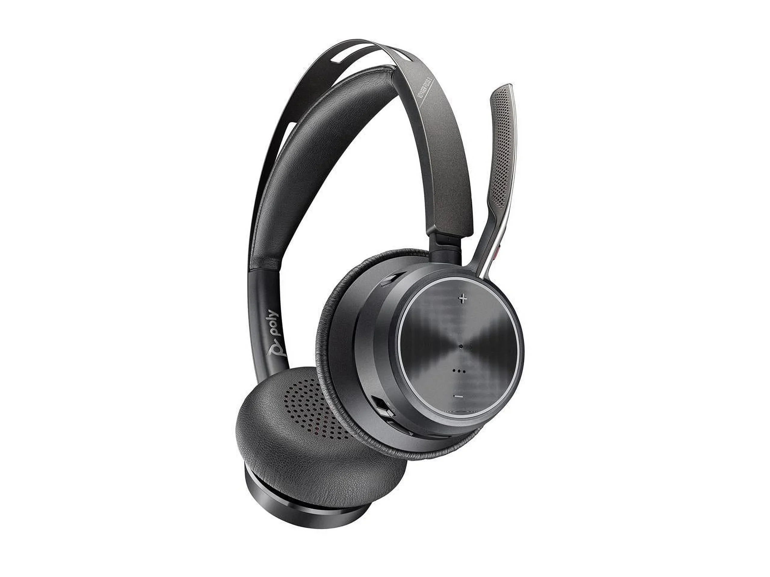 Poly Voyager Focus 2-M Microsoft Teams Certified With Charge Sizetand Headset - Google Assistant, Sizeiri - Sizetereo - USizeB Type C - Wired/Wireless - Bluetooth - 298.6 ft - 20 Hz - 20 kHz - On-ear - Binaura...