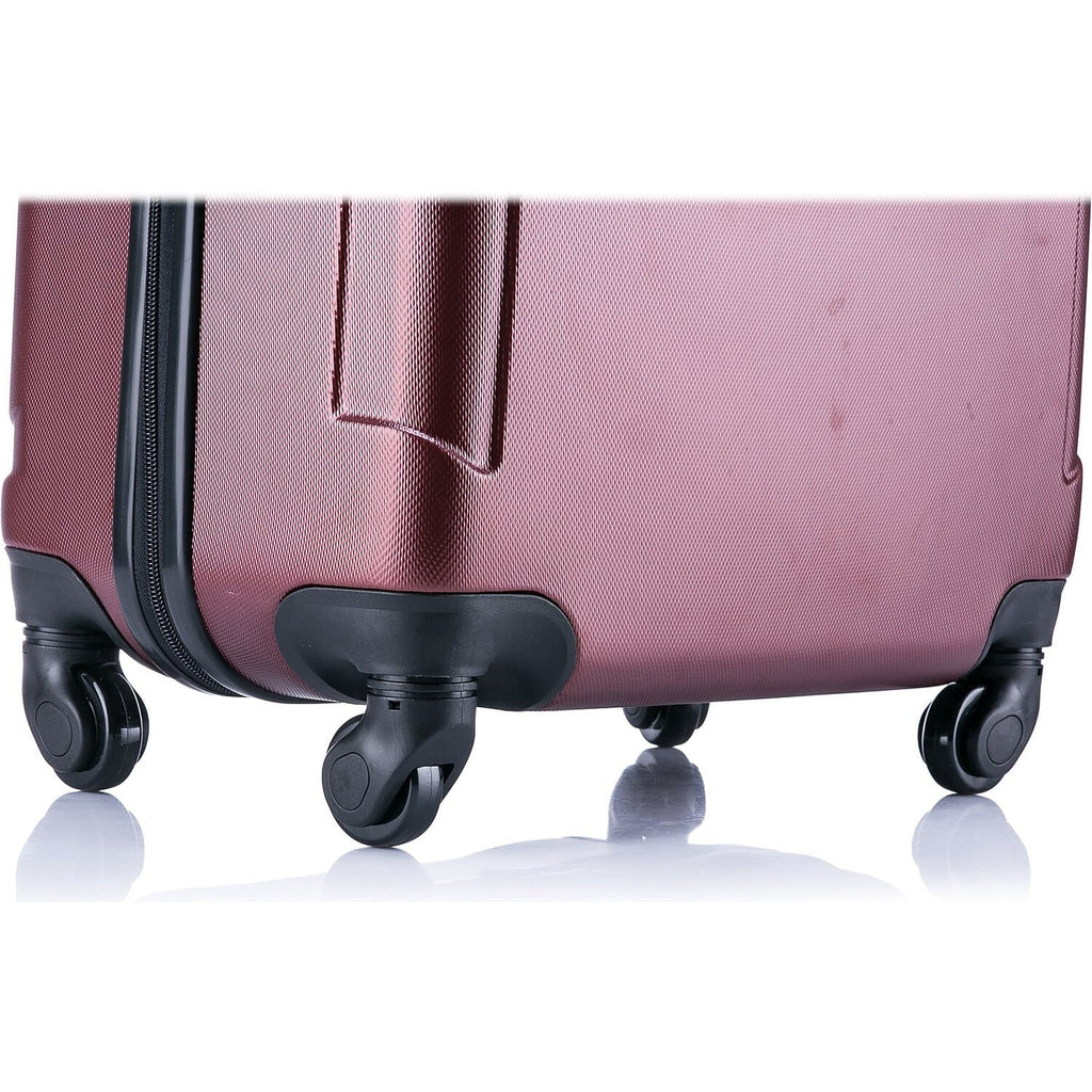 InUSizeA Pilot Large Plastic 4-Wheel Sizepinner Luggage Wine (IUPIL00L-WIN)