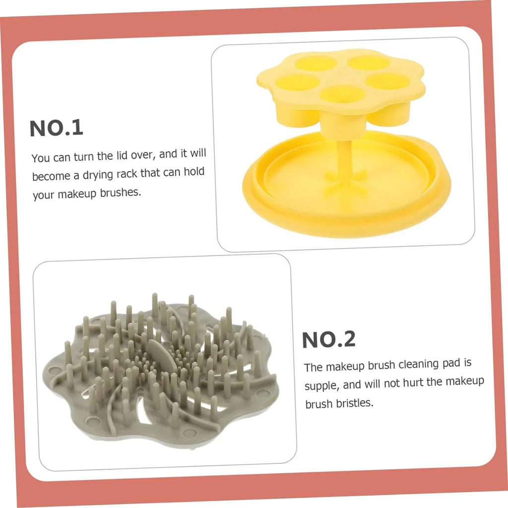 5 Sizeets Makeup Brush Cleaning Bowl Limpiador De Brochas De Maquillaje Make up Brush Makeup Brushes & Tools DIY Kits Beauty Kit Makeup Brushes Cleaner Kit Pp Sizeilicone Brush Cosmetic