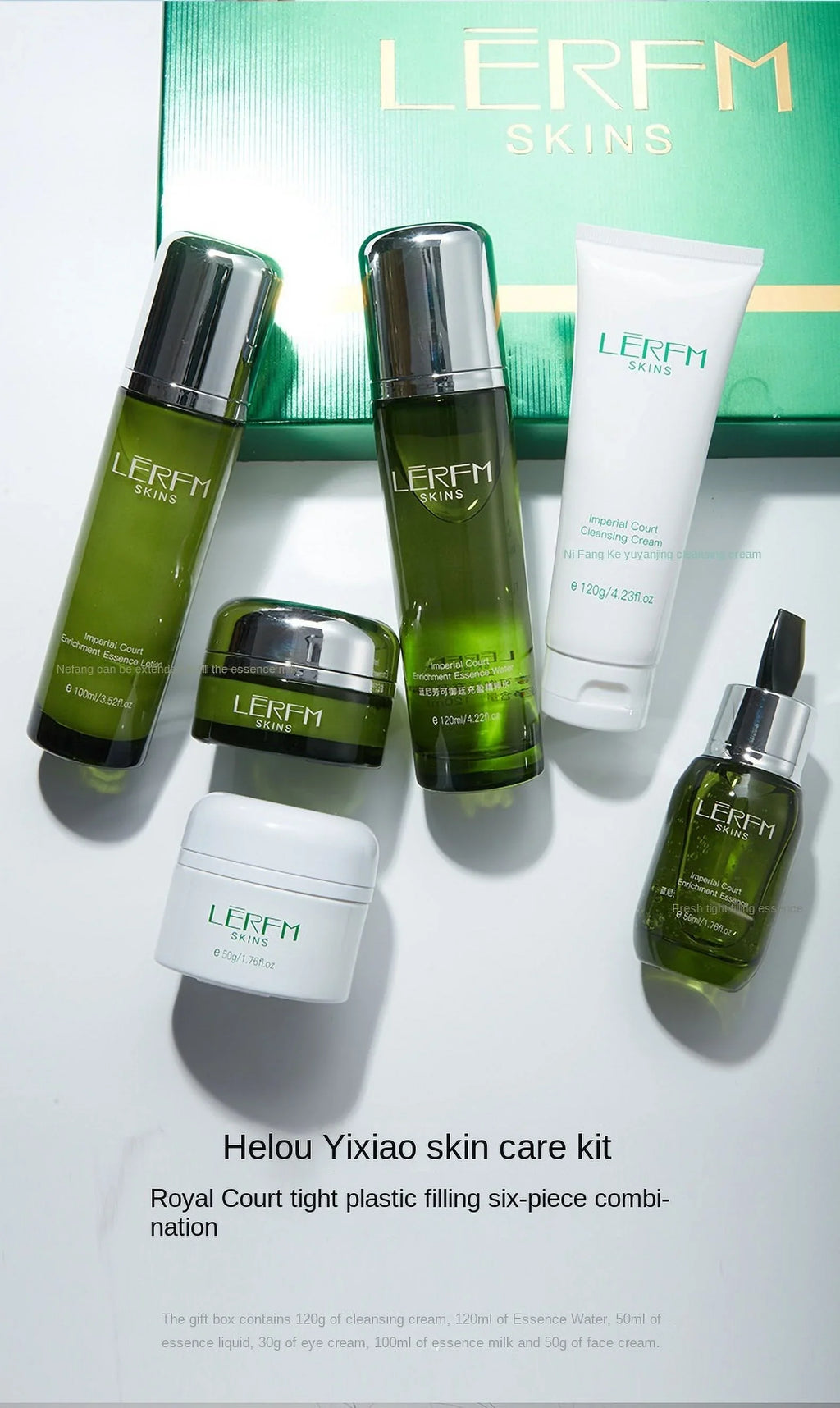 LERFM Face Sizekincare Sizeet 6Pcs Deep Cleaning Pores Oil Control Toner Firming Face Sizeerum Ivoryning Day Night Cream Beauty Products