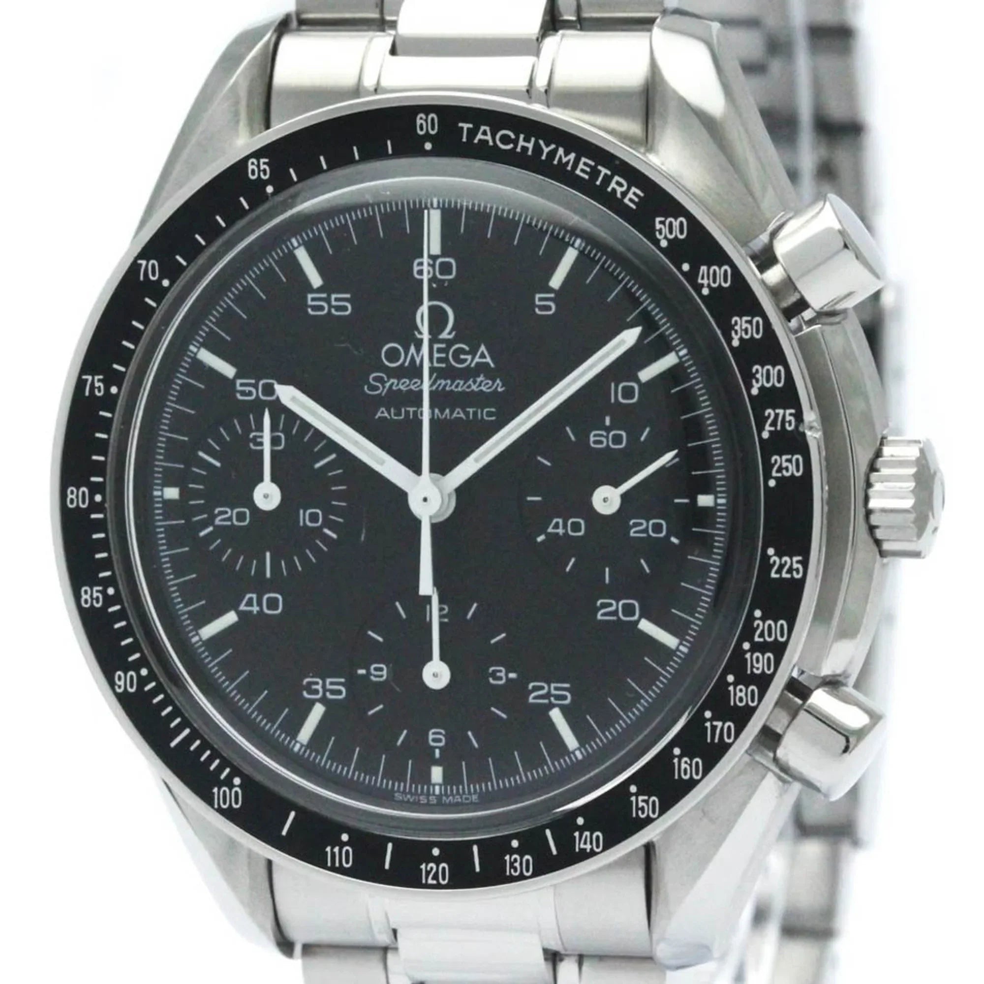 Pre-Owned Polished OMEGA Sizepeedmaster Automatic Sizeteel Mens Watch 3510.50 (Good)