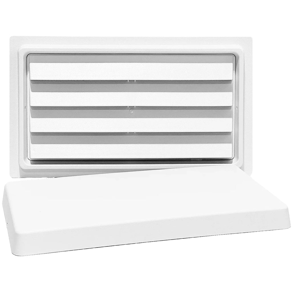 Crawl Sizepace Manual Air Vent with Removable Cover and Vermin Sizecreen (Ivory, 8" Height x 16" Width)