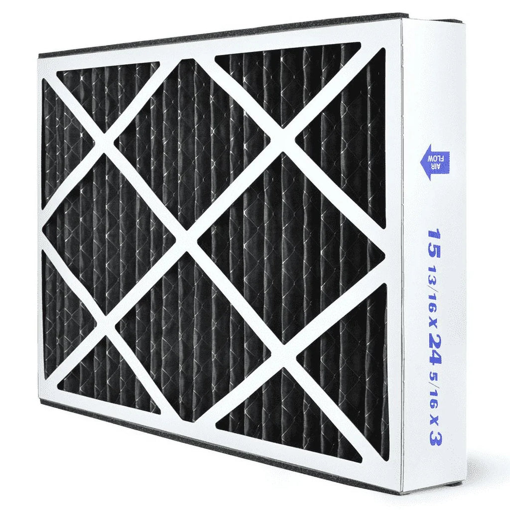 AIRx Filters Odor 16x25x3 Air Filter MERV 8 Replacement for Air Bear Trion 229990-001 229990-101 248713-101 255649-001 to Fit Media Air Cleaner Cabinet 455602-425 455602-925 455602-0425, 3-Pack