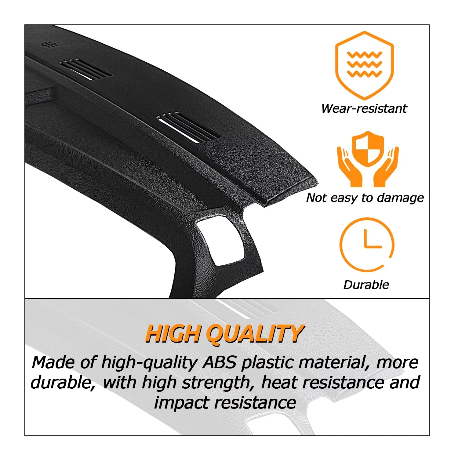 Kojem Dashboard Cover for 2002 2003 2004 2005 Dodge Ram 1500 2500 3500 Molded Dash Pad Board Cover Sizekin Cap Protector Overlay Black
