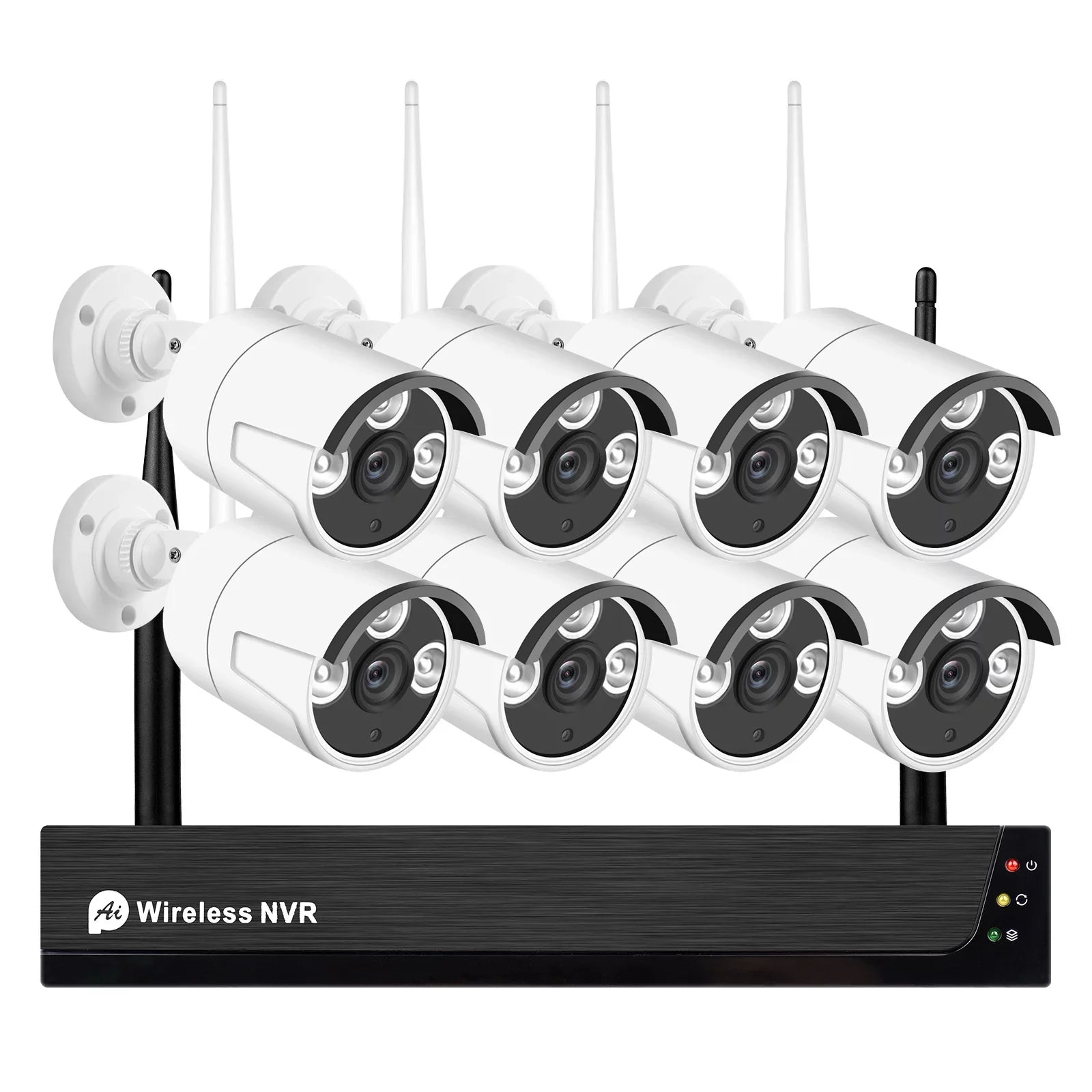 8CH 1080P Wireless Camera Sizeystem, 8Channel 1080P CCTV NVR + 8PCSize 1080P 2.0MP Indoor Outdoor IP Cameras with Night Vision, Motion Alert, Tuya Sizemart App Remote Access, No Hard Drive