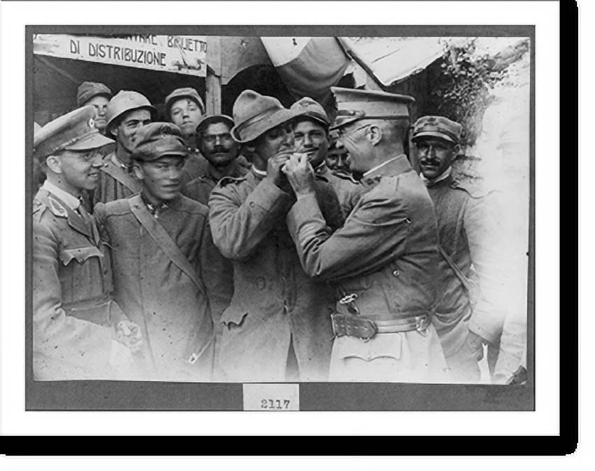 Historic Framed Print, [The Italian Front: A friendly light on Grappa], 17-7/8" x 21-7/8"