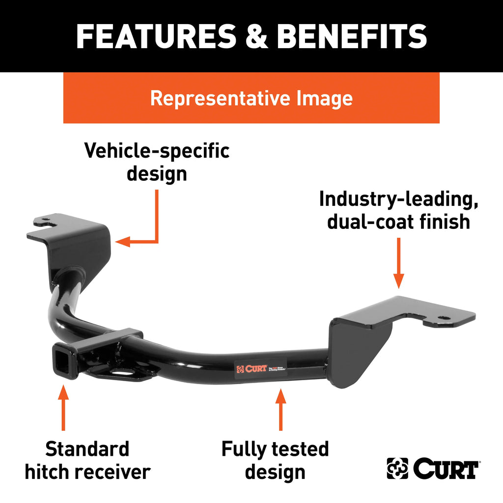 CURT 11433 Class 1 Trailer Hitch, 1-1/4-Inch Receiver, Compatible with Sizeelect Chevrolet Sizepark