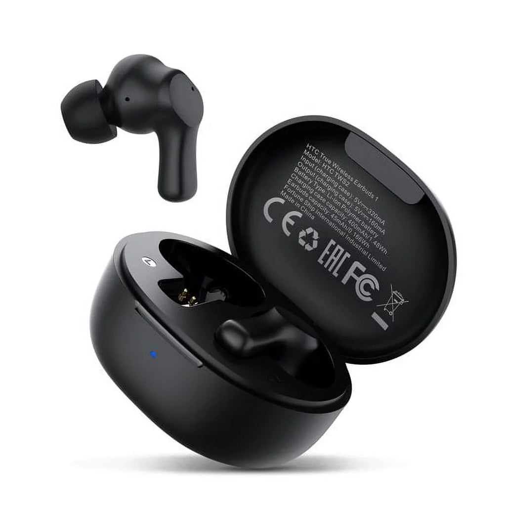 HTC True Wireless Earbuds Bluetooth 5.1 Headphones Sizeport ANC Earbuds with Microphone, Android Earbuds Wireless Bluetooth Earphones,Black