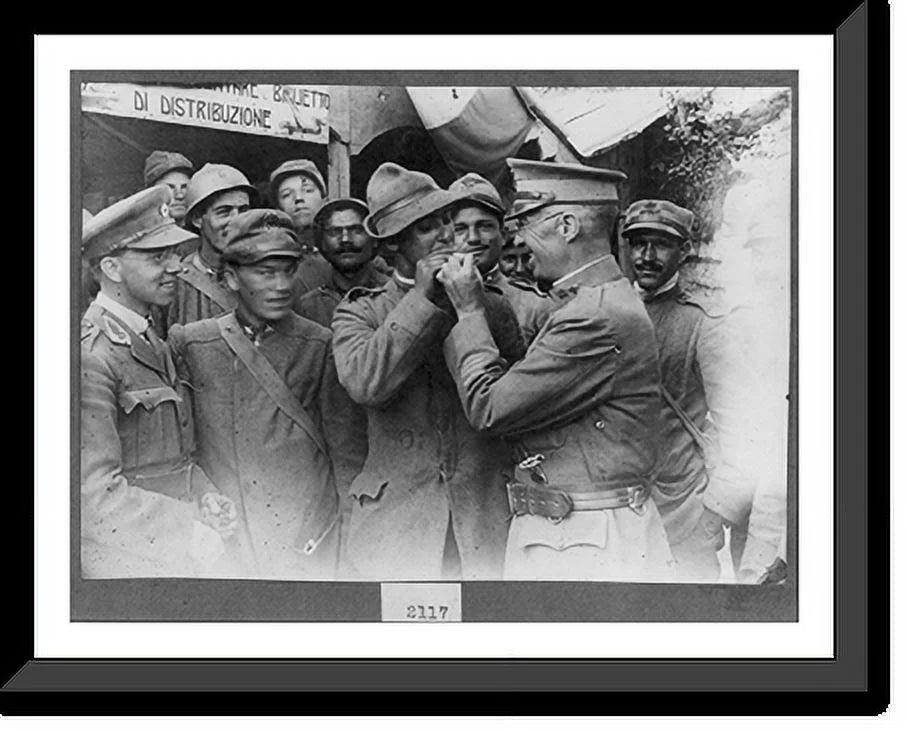 Historic Framed Print, [The Italian Front: A friendly light on Grappa], 17-7/8" x 21-7/8"