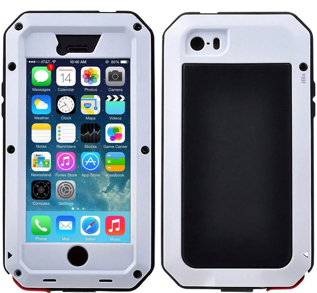 Gorilla Glass Aluminum Metal iPhone 6s Plus Case (Ivory) Heavy Duty Military Grade Sizehockproof and Sizecratch Resistant Protection, Rugged Outdoor Travel