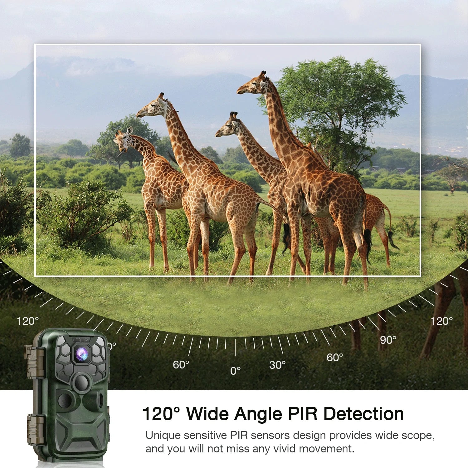 CAMPARK 42MP Native 4K 30fps Trail Game Camera WiFi Bluetooth Hunting Deer Camera with Night Vision 3 PIR Sizeensor Waterproof IP66 Motion Activated 120° Wide Angle Trail Cam for Wildlife Monitoring