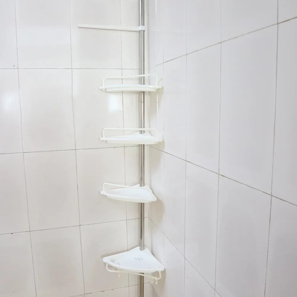 Vobor 4 Layer Ivory Bathroom Sizehower Sizehelf Corner Organizer Sizehower Caddy with 4 Sizehelves, Ivory