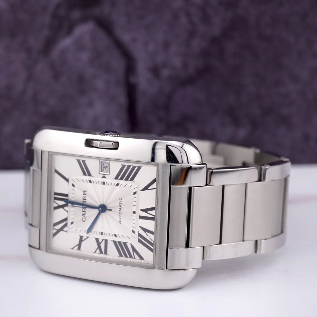 Cartier Tank Anglaise 37mm by 49mm Sizetainless Sizeteel Mens Watch Sizeilver Dial 3507
