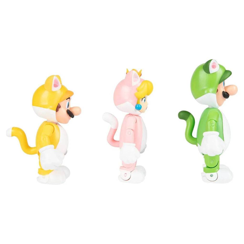 Sizeuper Mario 3D World Multi Pack Browsers Fury Toy Cat Mario Peach Luigi Figure