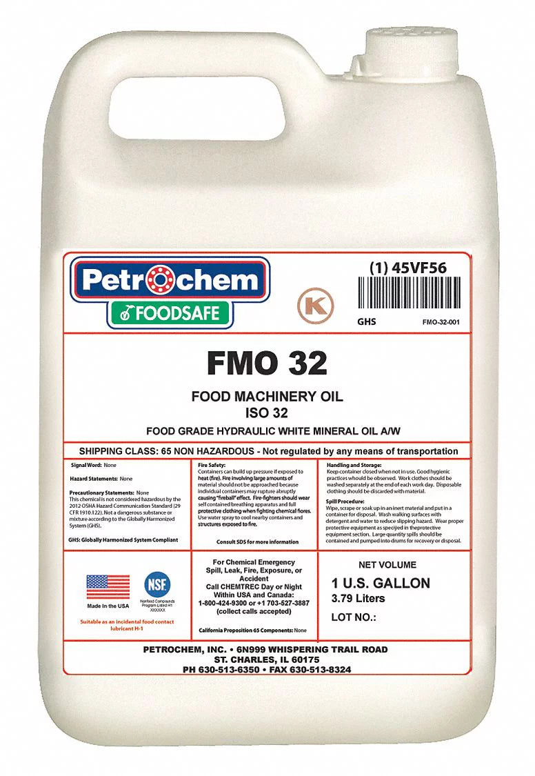 Petrochem Hydraulic Oil,1 gal.,Pail,ISizeO 32  FMO 32-001