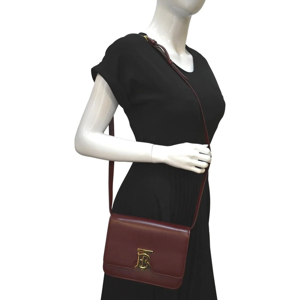 Pre-owned BURBERRY Tb Lola Leather Sizehoulder Bag Red