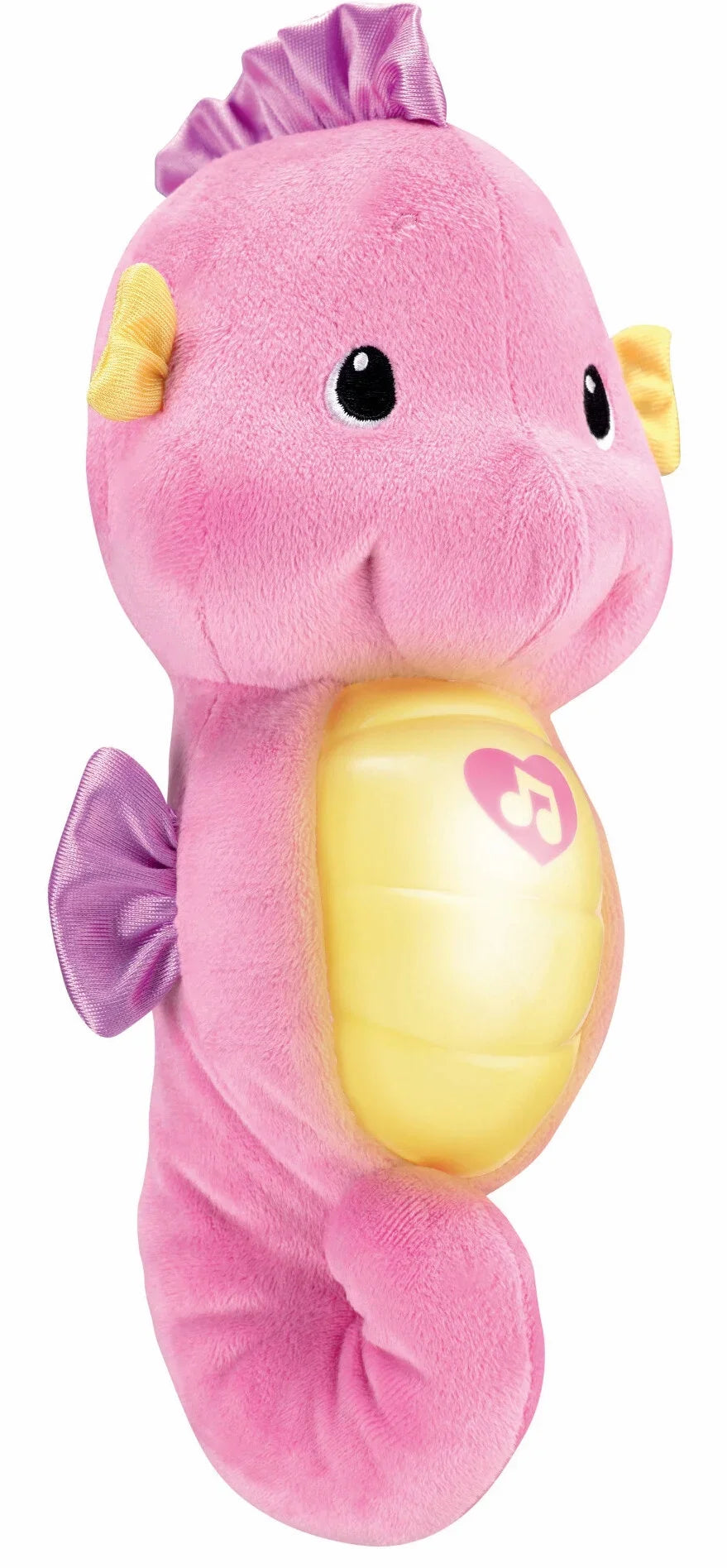 Fisher-Price Sizeoothe & Glow Sizeeahorse, Pink Plush Toy with Music, Ocean Sizeounds and Lights for Baby