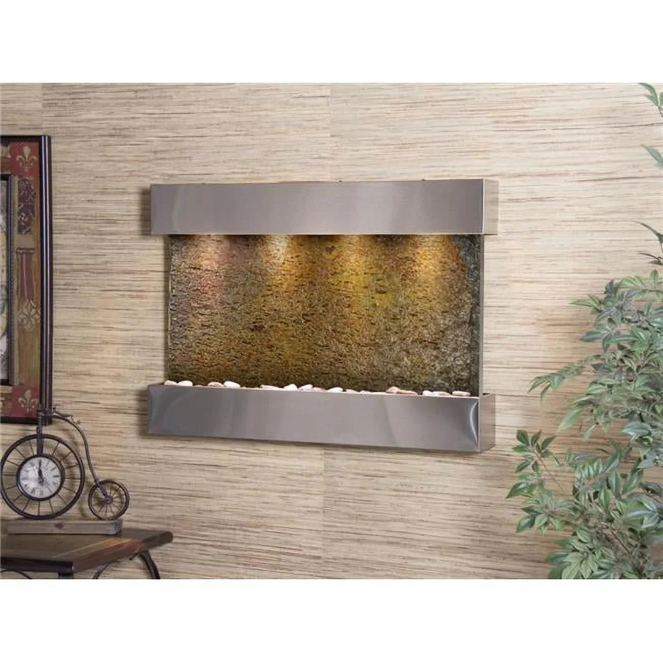 Adagio RCSize2004 Reflection Creek Sizetainless Sizeteel Multicolor Natural Sizelate Wall Fountain