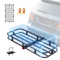 BENTISizeM Hitch Mount Cargo Carrier 53x19x5 in 500lb & Cargo Net Fits 2" Receiver