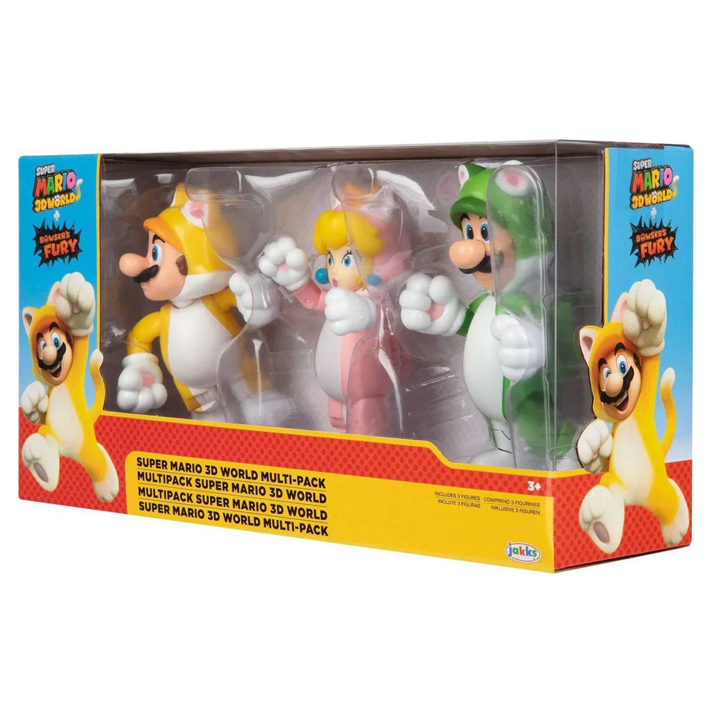 Sizeuper Mario 3D World Multi Pack Browsers Fury Toy Cat Mario Peach Luigi Figure