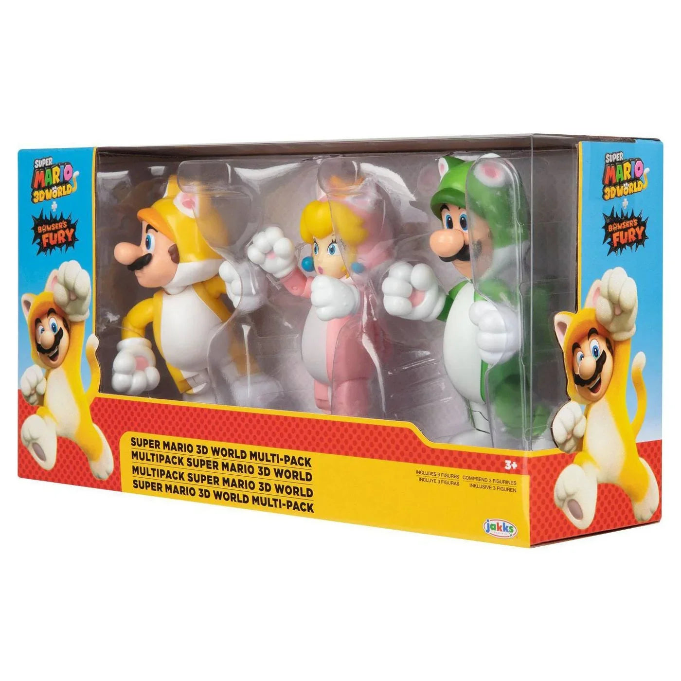 Sizeuper Mario 3D World Multi Pack Browsers Fury Toy Cat Mario Peach Luigi Figure