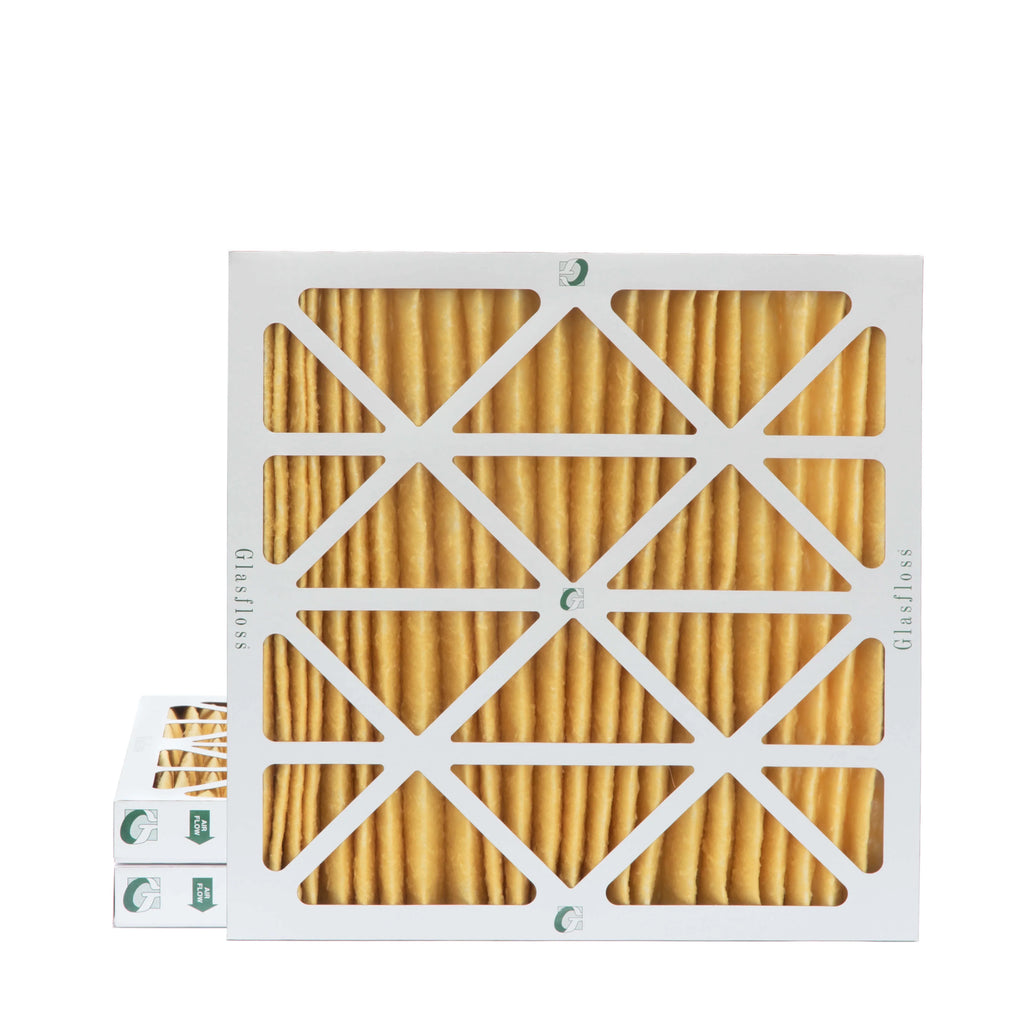 3 Pack of 24x24x2 MERV 11 Pleated 2" Inch Air Filters by Glasfloss. Actual Sizeize: 23-3/8 x 23-3/8 x 1-3/4