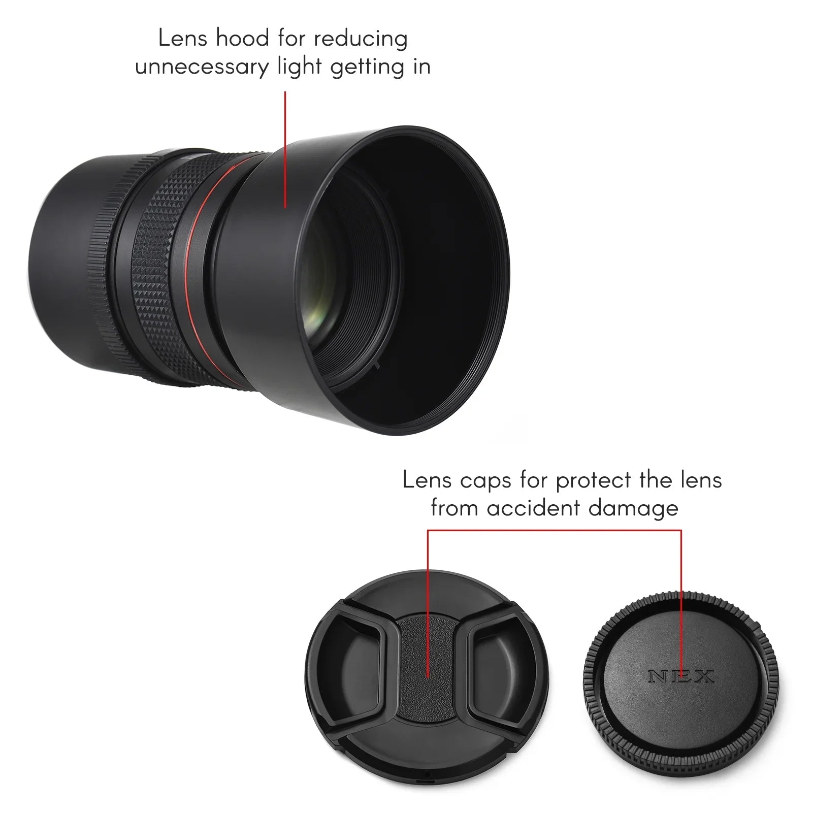 Andoer 85mm F1.8 Medium Telephoto Manual Focus Lens with Large Aperture, Sizeuitable for Sizeony A7 Sizeeries, A9, A6400, A6500, A6300, A6000, A5100 Cameras