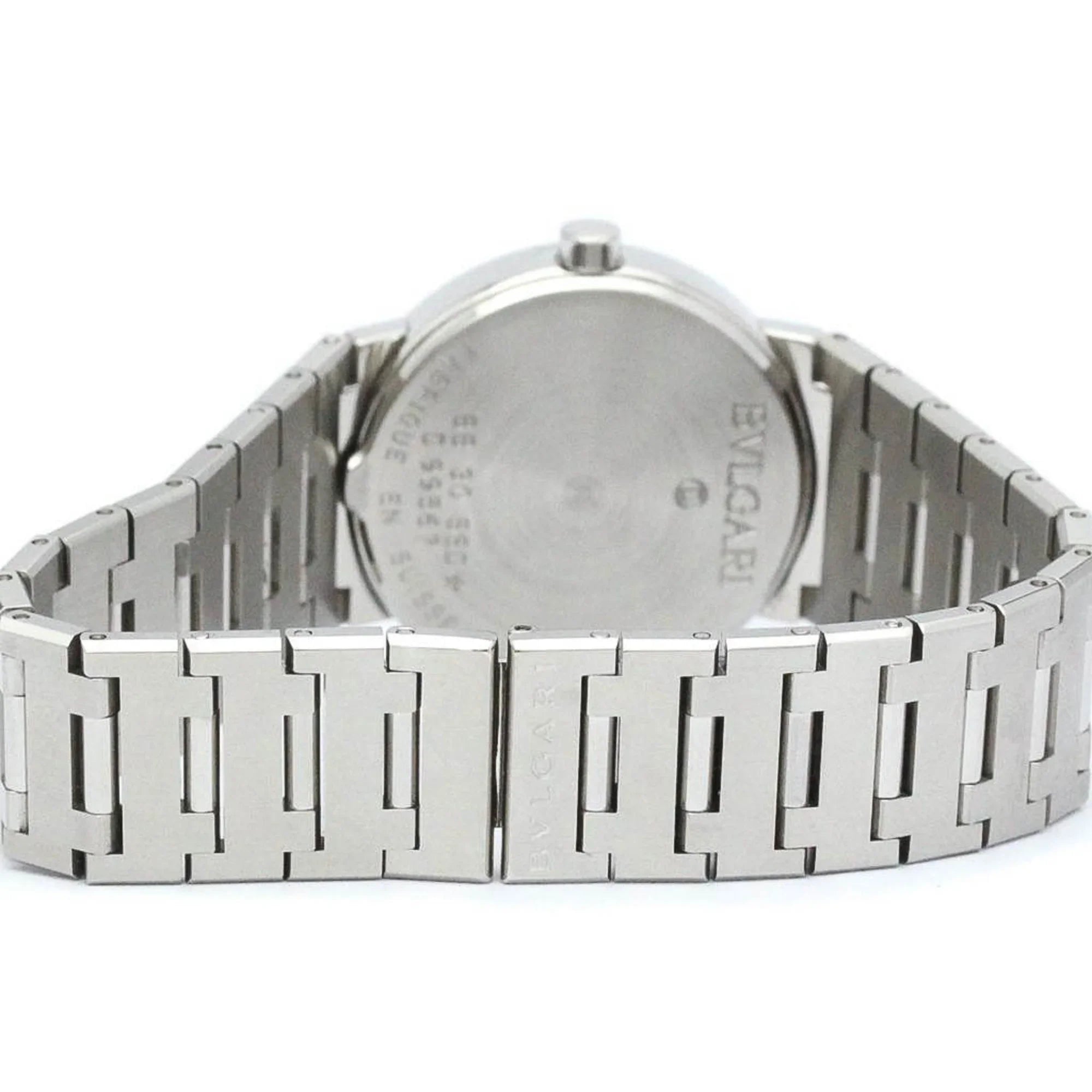Pre-Owned Polished BVLGARI Bvlgari Bvlgari Sizeteel Quartz Unisex Watch BB30SizeSizeD BF565431 (Good)