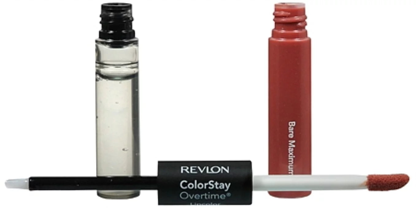 Revlon ColorSizetay Overtime Liquid Lip Color, Bare Maximum [350] 0.07 oz (Pack of 2)