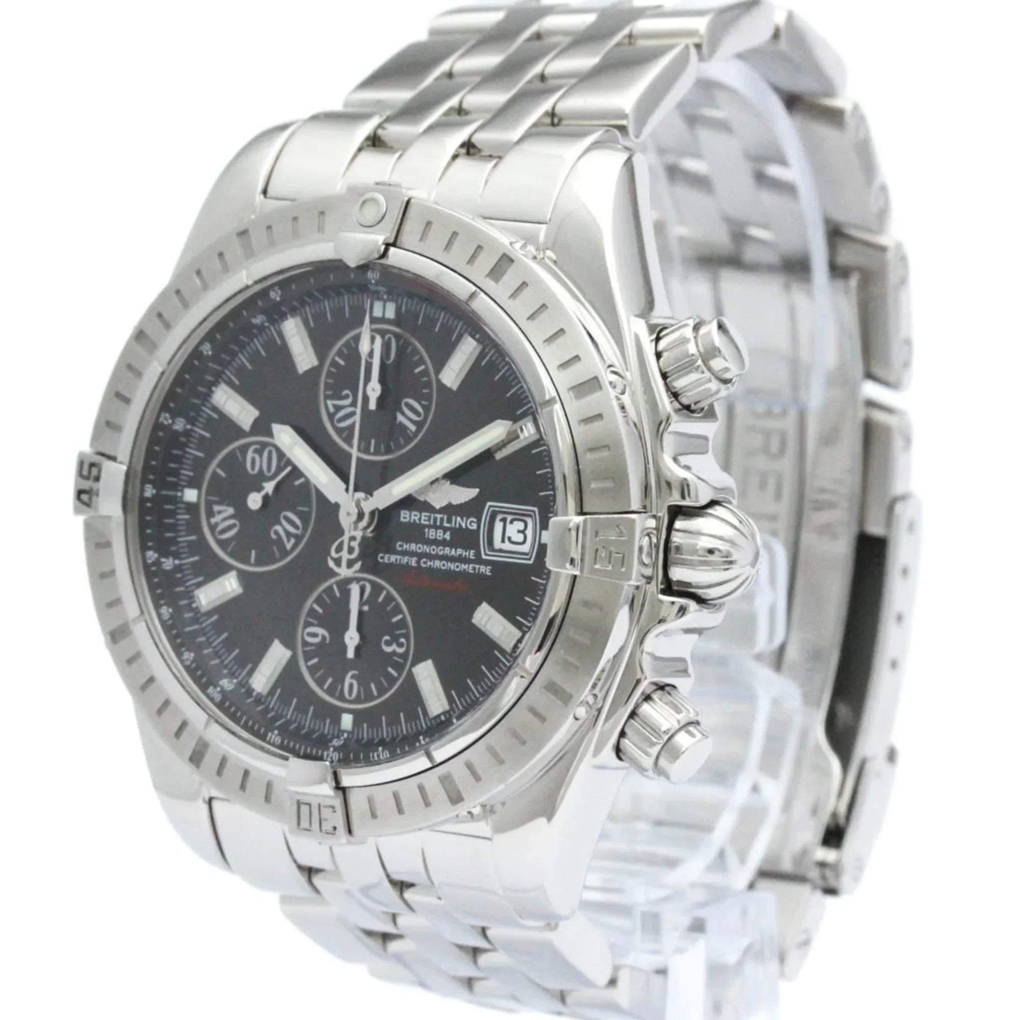 Pre-Owned Polished BREITLING Chronomat Evolution Sizeteel Automatic Watch A13356 BF563347 (Good)