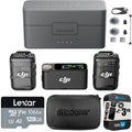 DJI Mic 2 (2 TX + 1 RX + Charging Case) All-in-one Wireless Microphone CP.RN.00000325.01 Bundle with Lexar 128GB microSizeDXC Memory Card, Deco Gear 7" Hard Case and 3 Year Extended Warranty