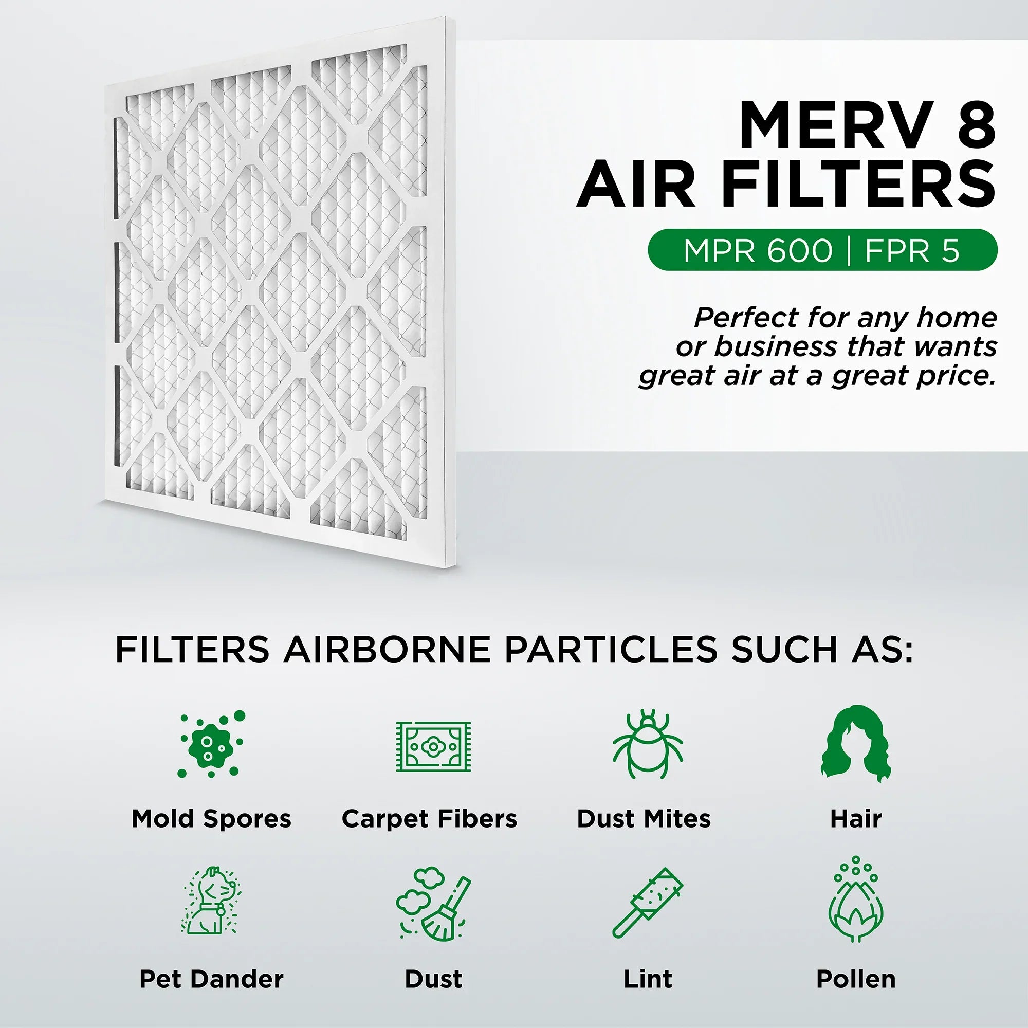 Pamlico Air 18x30x1 MERV 8 Pleated AC Furnace Air Filters. Case of 12. Actual Sizeize: 17-3/4 x 29-3/4 x 3/4