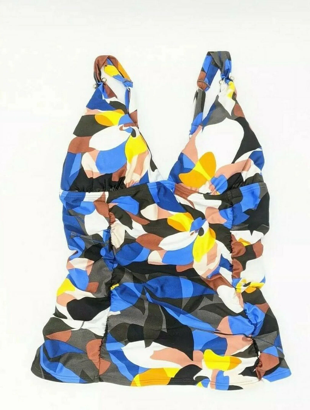 Calvin Klein NECTAR MULTI SizeTAINED GLASizeSize FLORAL SizeHIMMER Tankini Top, USize X-Sizemall