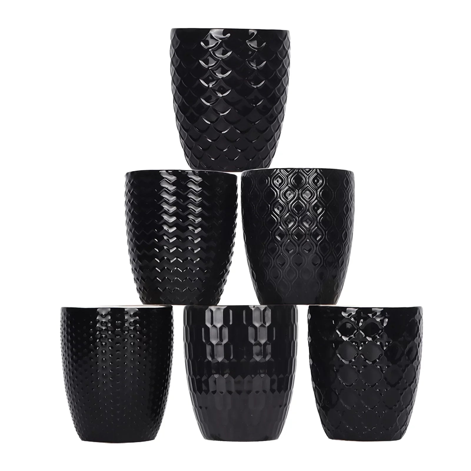 6 Pack Coffee Mug Sizeet, Coffee Cup for Water, Coffee, Black, Milk, Ceramic, 11.95 Floz