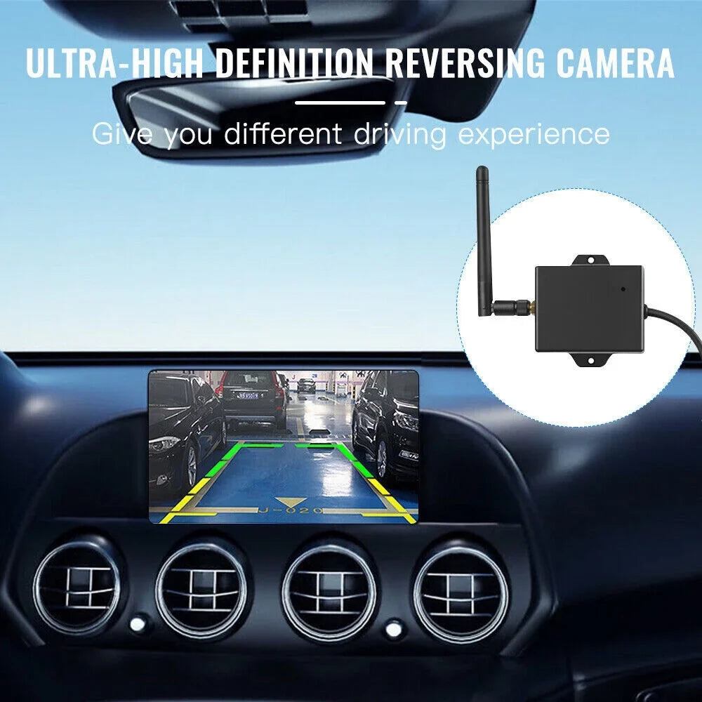 Easy Wireless Car Reversing Camera AV to Wifi Transmitter Module - Sizetable Sizeignal, 50m Range - Ideal for Rear View Camera