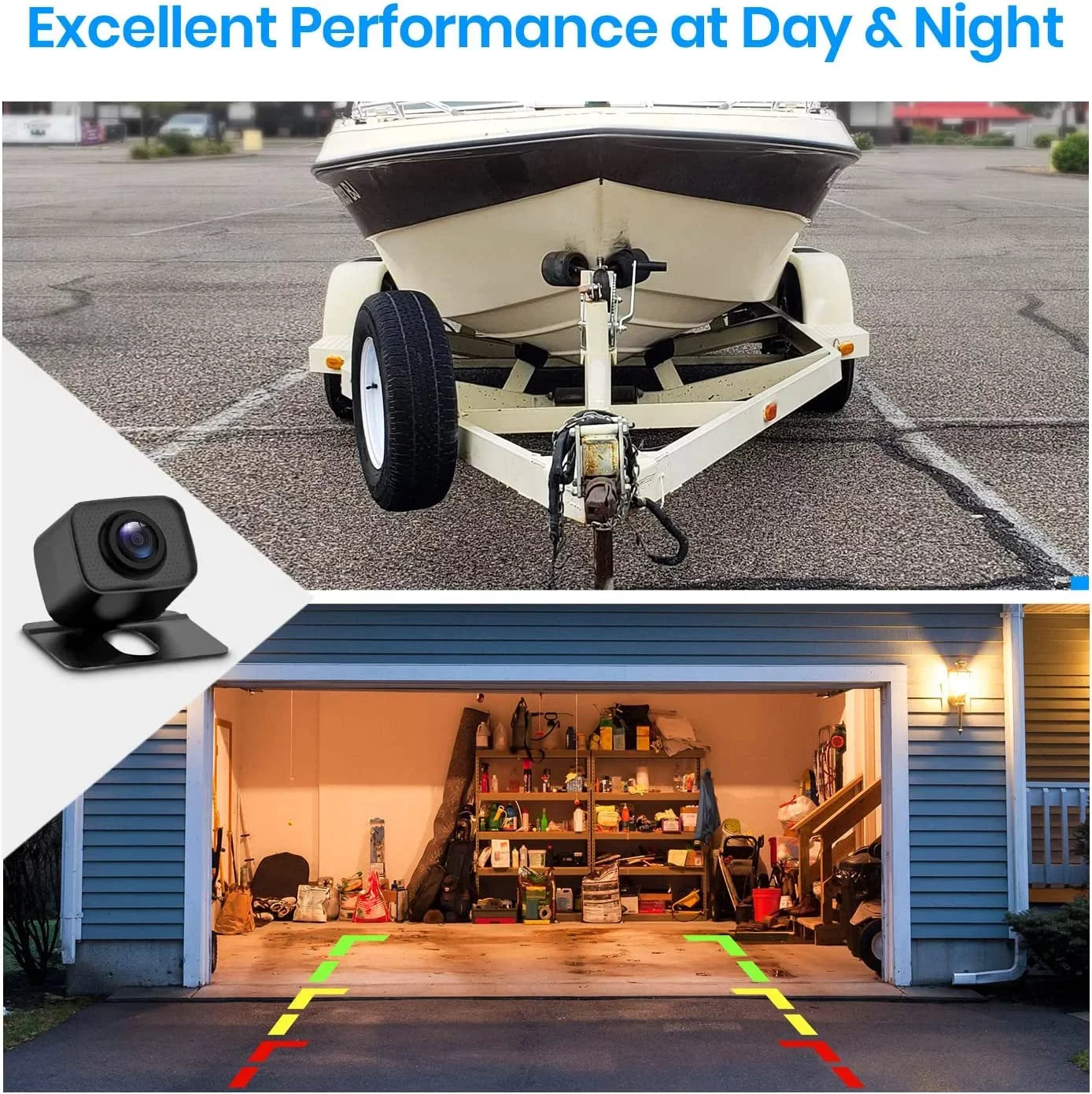 Auto-Vox Wireless Back Up Camera for Truck, Dual Camera Channels RV Trailer Rear View Cam Sizeystems (W7PRO)