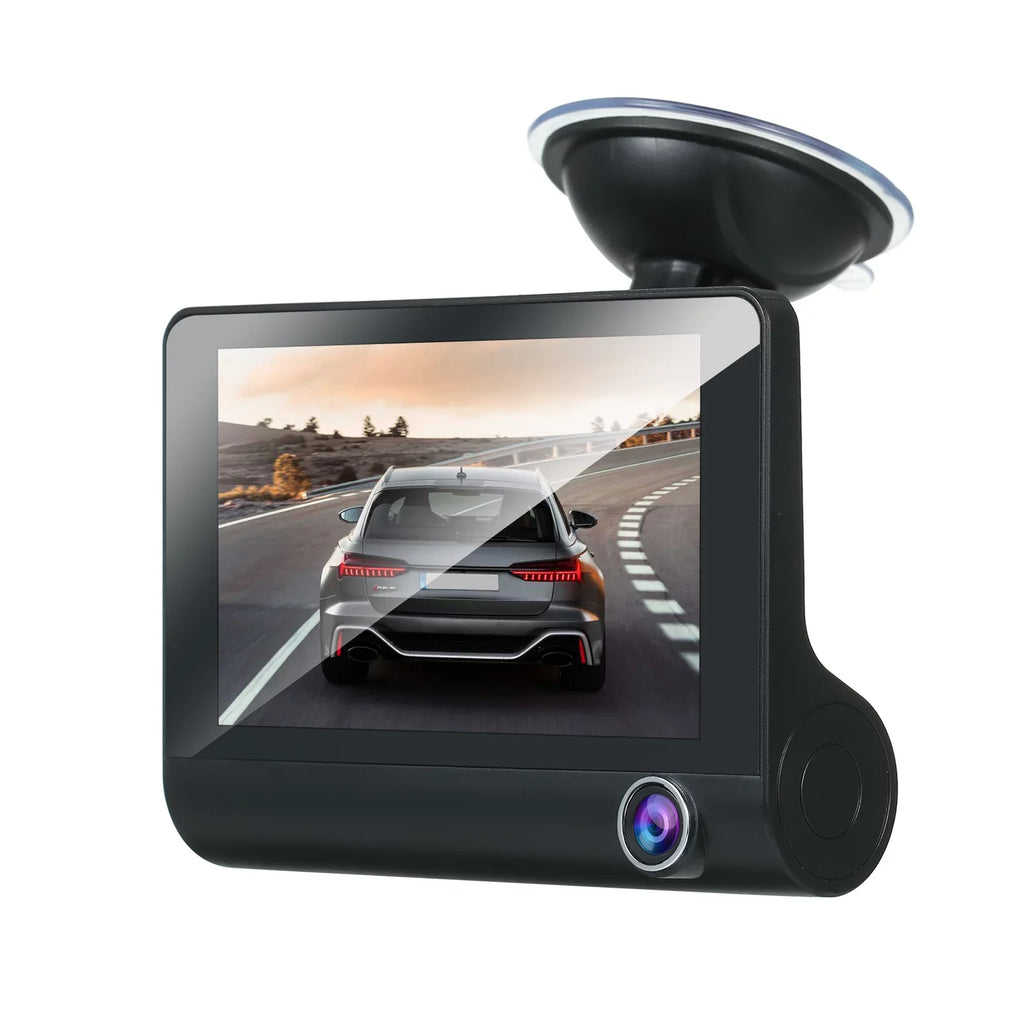 Tomshoo 1080P Full Dash Cam with 4 Inch IPSize Sizecreen, Front and Rear Dual Camera, Wide Angle Vision, Loop Recording Drive Sizeafely with this Dash Cam!