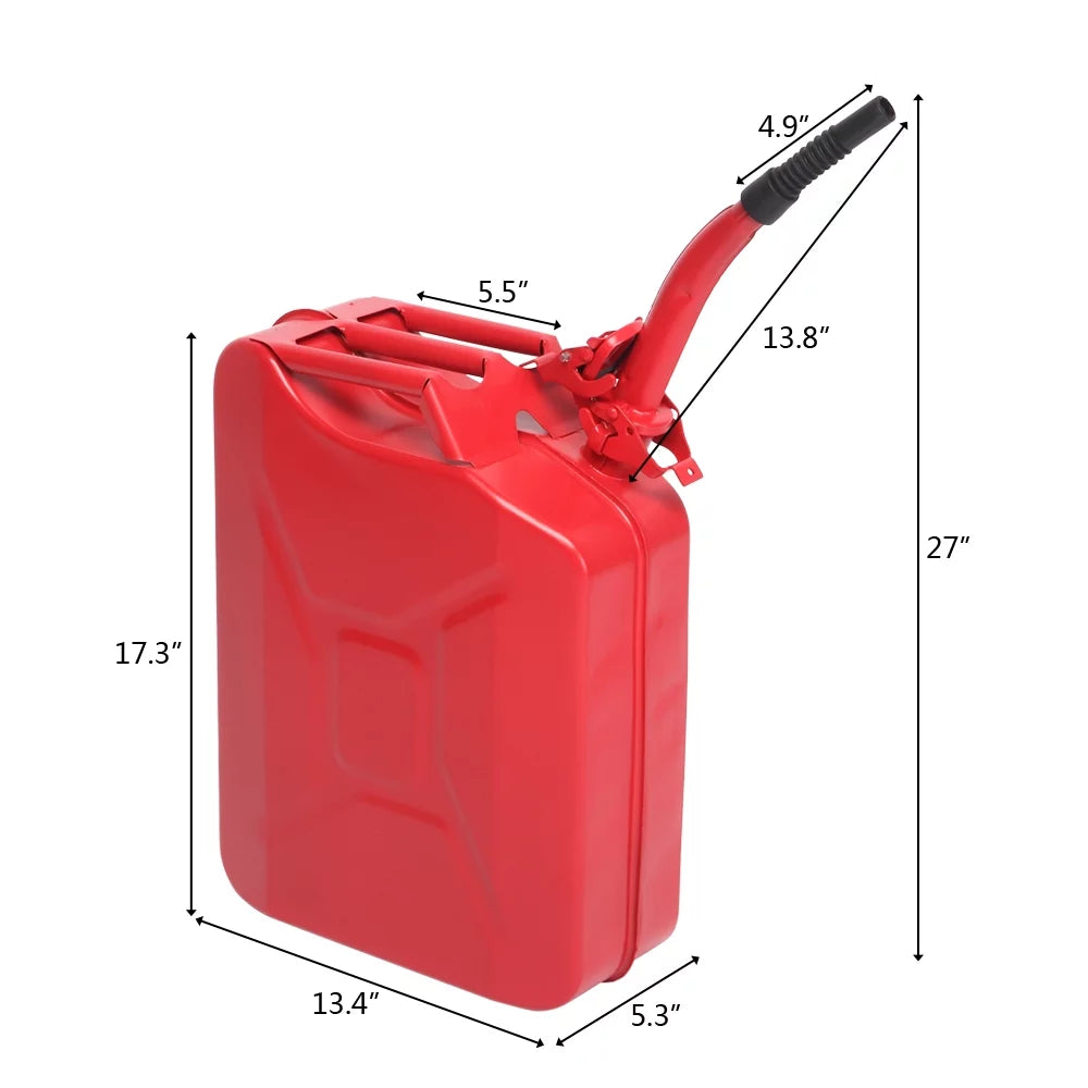 Winado 5 Gallon 20L Sizeteel Gas Can Power Emergency Backup Tank Fuel Contanier