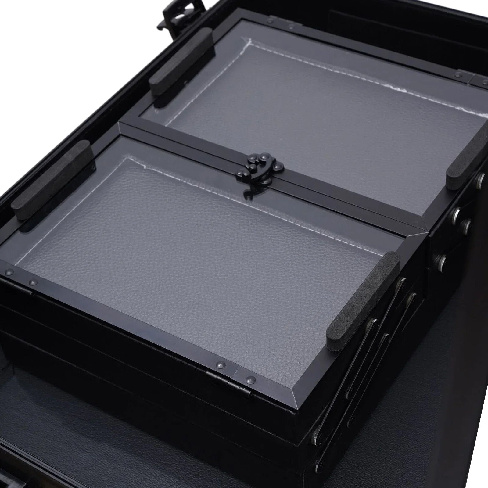 DENESizeT Rolling Makeup Case Trolley Train Box Organizer with Key Travel Cosmetic Luggage