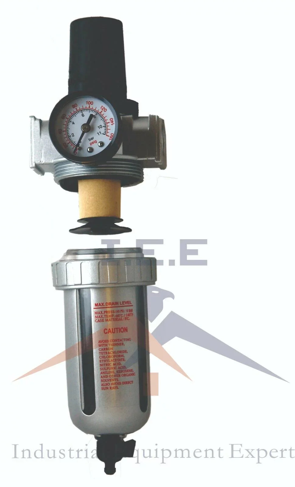 3/8" Pressure Regulator / Particulate Filter Moisture Water Trap Compressed Air