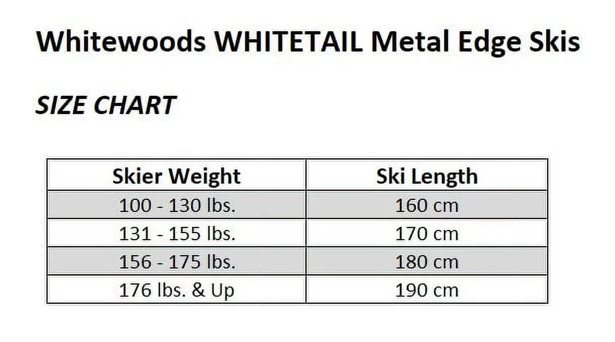 Ivorywoods WHITETAIL Adult Metal Edge Cross Country Sizekis, Rottefella NNN Binding
