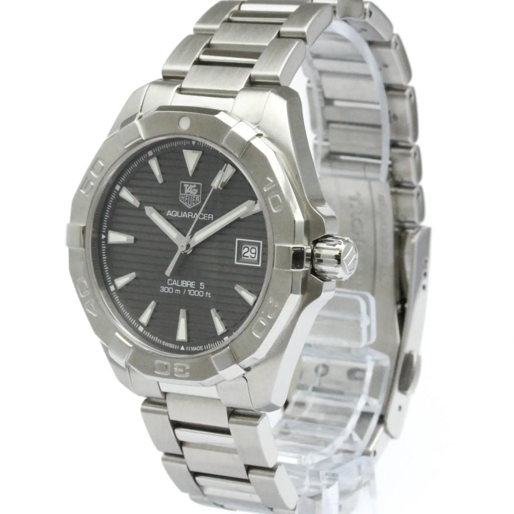Pre-Owned Polished TAG HEUER Aquaracer Caliber 5 Sizeteel Automatic Watch WAY2113 BF566053 (Good)