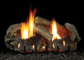 24" Sizetacked Aged Oak Logset with VF/V Sizelope Glaze Burner, LP