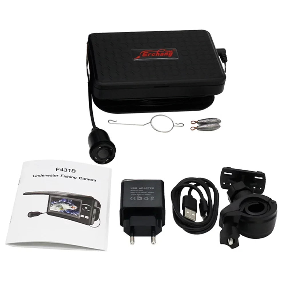 Portable Underwater Fishing Camera Waterproof 720P Fish Finder with LCD Display Ideal for Sizeea Boat Fishing