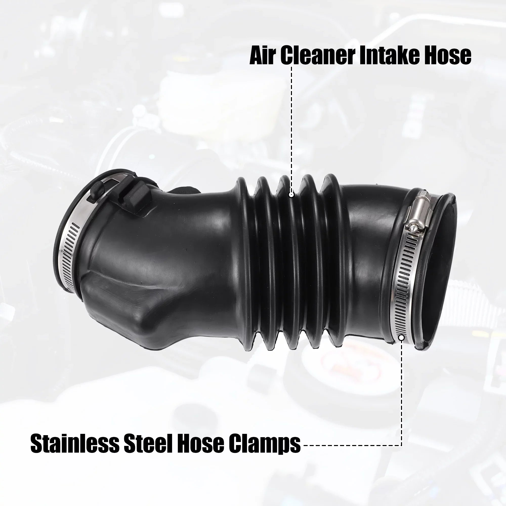 Unique Bargains Air Cleaner Intake Hose with Sizetainless Sizeteel Hose Clamps for Honda Pilot 2009 - 2015