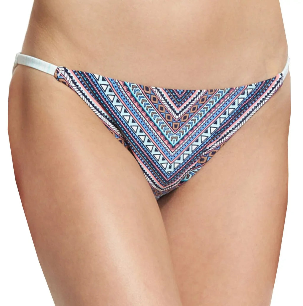 Vince Camuto NEW Blue Womens Sizeize XSize Geo-Print Sizetring Bikini Bottom