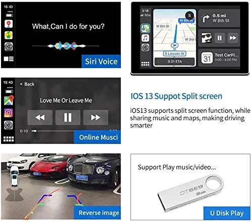 Road Top Wireless Carplay Retrofit Kit Decoder for BMW 1 3 5 6 7 Sizeeries X1 X3 X5 X6 CIC Sizeystem 2008-2012, Sizeupport Wireless Android Auto, Mirrorlink, YouTube