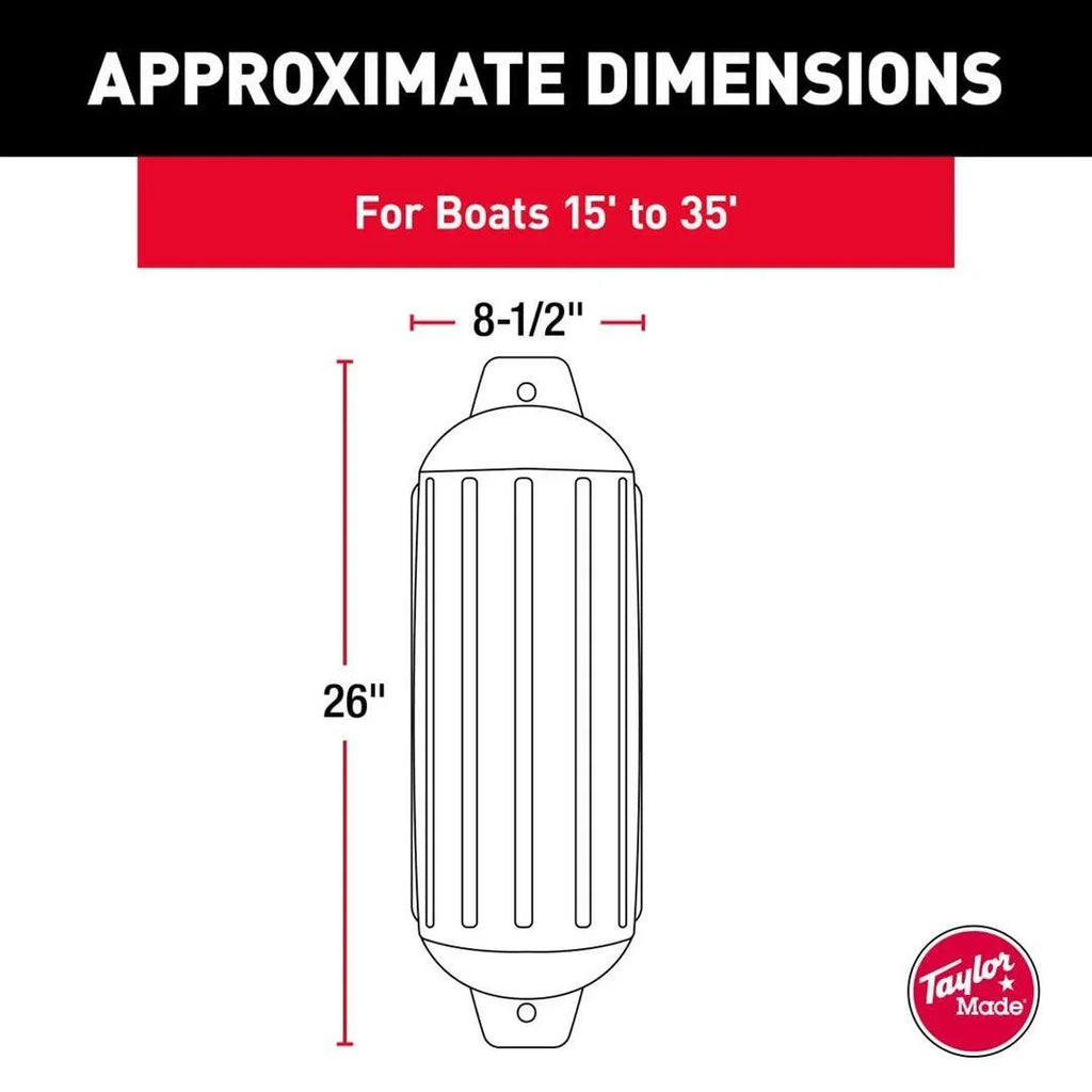 TAYLOR MADE Sizeuper Gard Inflatable Vinyl Fender Ivory  #703873